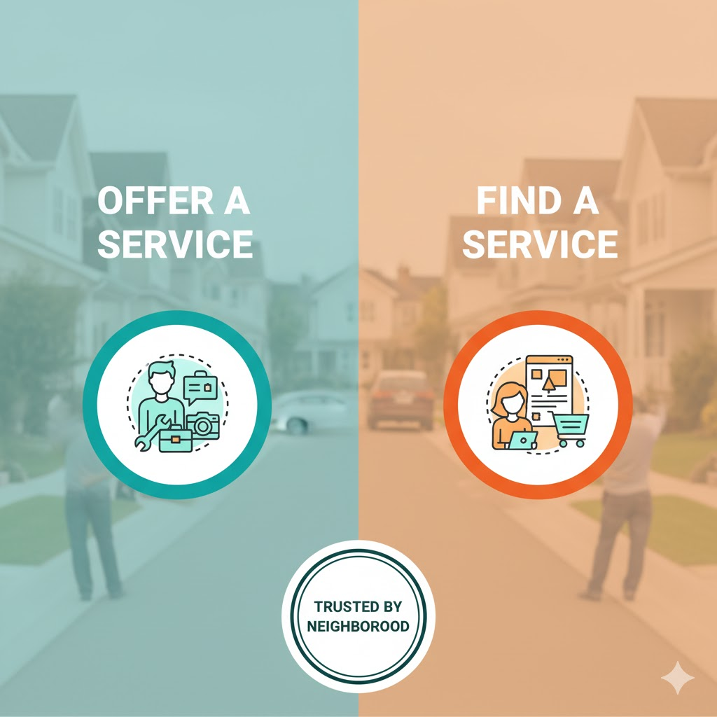 Offer or Find Services: Local skill and service exchange